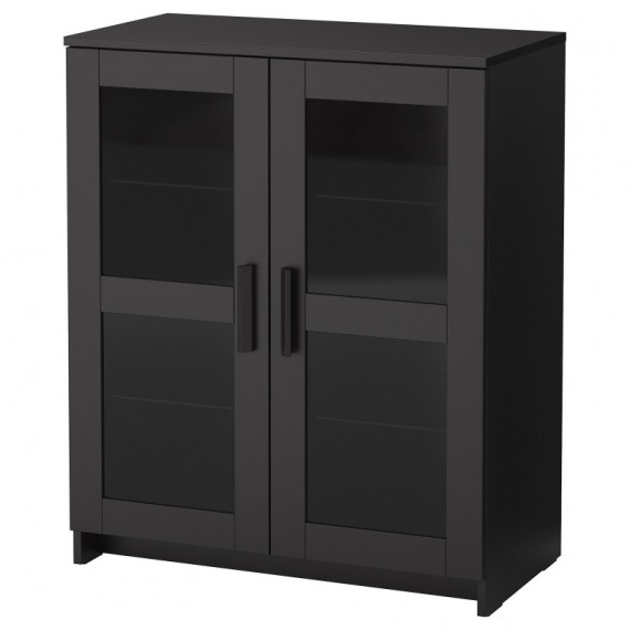Brimnes Armario/puertas 78X95 Vidrio/negro  IKEA