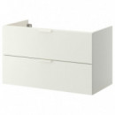 Godmorgon Armario Lavabo 2 Cajones 100X47X58 Blanco  IKEA