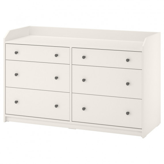 Hauga Comoda 6 Cajones 138X84 Blanco  IKEA