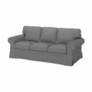 Ektorp Funda Sofa 3 Plazas Remmarn Gris Claro  IKEA