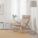 Poang Armazon Mecedora Chapa Roble Tinte Blanco  IKEA