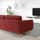 Smedstorp Armazon Sofa 3 Plazas Lejde Rojo/marron  IKEA
