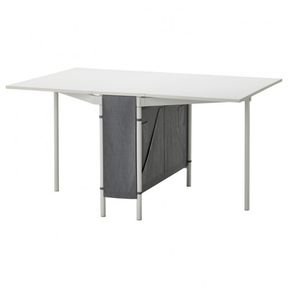 Kallhall Mesa Alas/almacenaje Blanco/gris Claro  IKEA