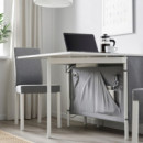 Kallhall Mesa Alas/almacenaje Blanco/gris Claro  IKEA