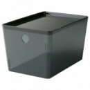 Kuggis Caja/tapa 18X26X15 Transp/negro  IKEA