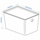 Kuggis Caja/tapa 18X26X15 Transp/negro  IKEA