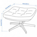 Havberg Reposapies Lejde Gris/negro  IKEA