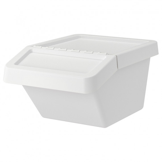 Sortera Cubo Basura/tapa 37L Blanco  IKEA