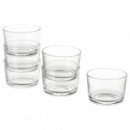 IKEA 365+ Vaso 18 Cl X6 Vidrio Transp