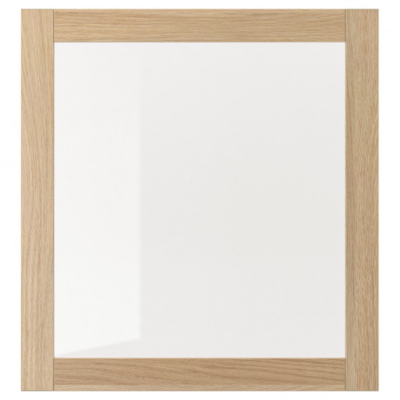Sindvik Puerta Vidrio 60X64 Efecto Roble Tinte Blanco/vidrio Transparente  IKEA