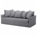 Holmsund Funda Sofacama 3 Plazas Nordvalla Gris Medio  IKEA