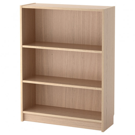 Billy Libreria 80X28X106 Chapa Roble Tinte Blanco  IKEA