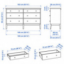 Idanas Comoda 6 Cajones 162X95 Blanco  IKEA