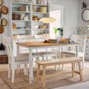 Danderyd Mesa Comedor 130X80 Chapa Roble/blanco  IKEA
