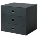 Pallra Minicomoda 3 Cajones 33X26 Negro  IKEA