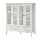Idanas Armario/puertas Vidrio Doble Hoja 121X50X135 Blanco  IKEA
