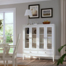 Idanas Armario/puertas Vidrio Doble Hoja 121X50X135 Blanco  IKEA