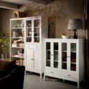 Idanas Armario/puertas Vidrio Doble Hoja 121X50X135 Blanco  IKEA