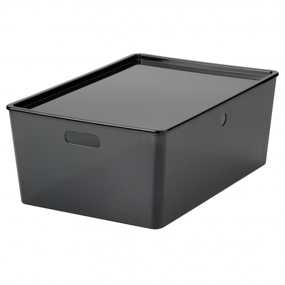 Kuggis Caja/tapa 37X54X21 Transp/negro  IKEA