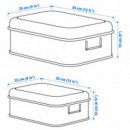 Plogfara Caja con Tapa  Juego de 2 Beige  IKEA