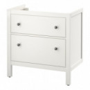 Hemnes Armario Lavabo 2 Cajones 80X47X83 Blanco  IKEA