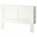 Brimnes Cabecero con Compartimentos 140 Blanco  IKEA