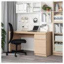Malm Escritorio 140X65 Chapa Roble Tinte Blanco  IKEA