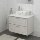 Godmorgon Armario Lavabo 2 Cajones 100X47X58 Kasjon Gris Claro  IKEA