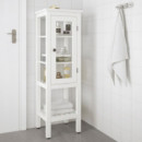 Hemnes Armario Alto Puerta Vidrio 42X38X131 Blanco  IKEA