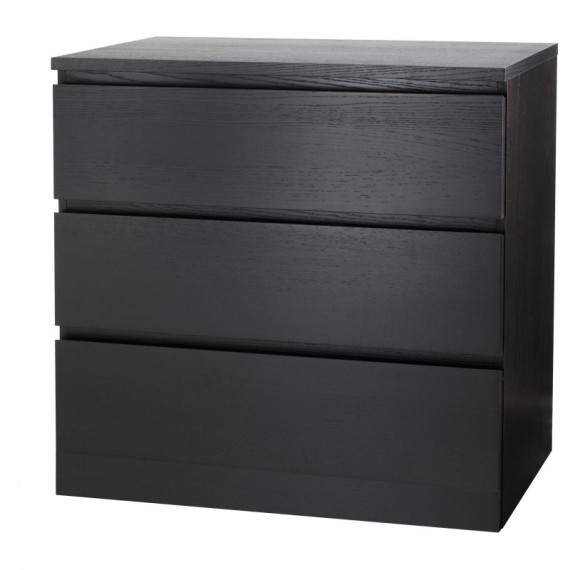 Malm Comoda 3 Cajones 80X78 Negro-marron  IKEA