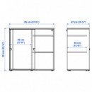 Vihals Armario/puertas Correderas 95X47X90 Blanco  IKEA
