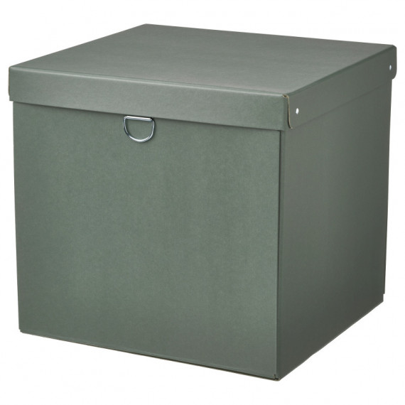 Nimm Caja con Tapa  32X30X30 Verde Grisaceo  IKEA