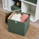 Nimm Caja con Tapa  32X30X30 Verde Grisaceo  IKEA