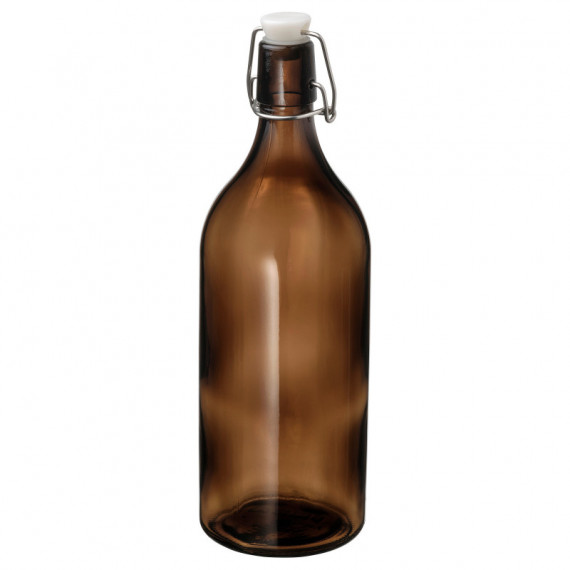 Korken Botella+tapon 1 L Vidrio Marron  IKEA