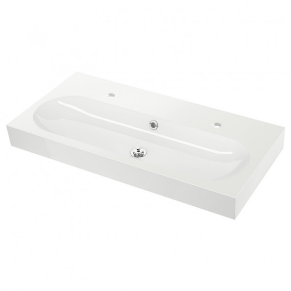 Braviken Lavabo Simple 100X48X10 Blanco  IKEA