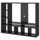 Lappland Mueble TV 183X39X147 Negro-marron  IKEA