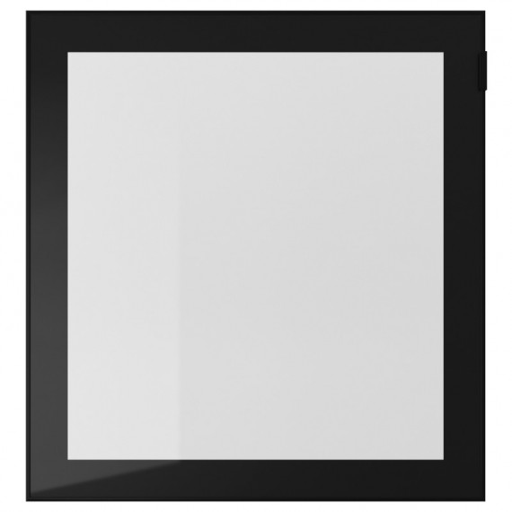 Glassvik Puerta Vidrio 60X64 Negro/vidrio Transparente  IKEA