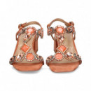Sandalia Bebe Piedras ante Naranja  ALMA EN PENA