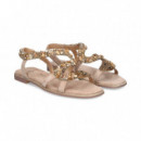 Sandalia Onda Pedreria ante Beige  ALMA EN PENA