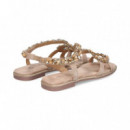 Sandalia Onda Pedreria ante Beige  ALMA EN PENA