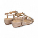 Sandalia Tieitas Nudo ante Beige  ALMA EN PENA