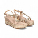 Sandalia Onda Strass ante Beige  ALMA EN PENA