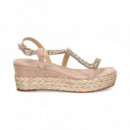 Sandalia Onda Strass ante Beige  ALMA EN PENA