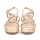 Sandalia Onda Strass ante Beige  ALMA EN PENA