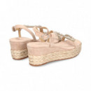 Sandalia Onda Strass ante Beige  ALMA EN PENA