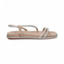 Sandalia Tira Empeine Strass A.beige  ALMA EN PENA