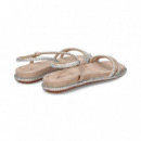 Sandalia Tira Empeine Strass A.beige  ALMA EN PENA