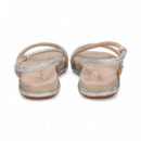 Sandalia Tira Empeine Strass A.beige  ALMA EN PENA