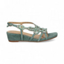 Sandalia Strass Lado ante Verde  ALMA EN PENA