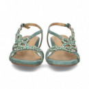 Sandalia Strass Lado ante Verde  ALMA EN PENA